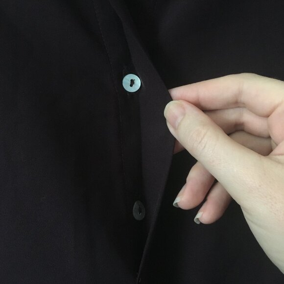 Eggplant Button Down Mini Dress | S - Picture 2 of 5